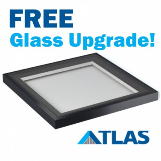 1m x 1m Atlas Flat Roof Light / Skylight Stock size FREE GLASS UPGRADE